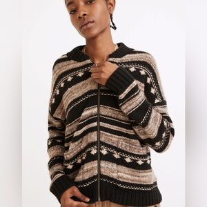 Madewell Benshire Bomber Sweater Jacket